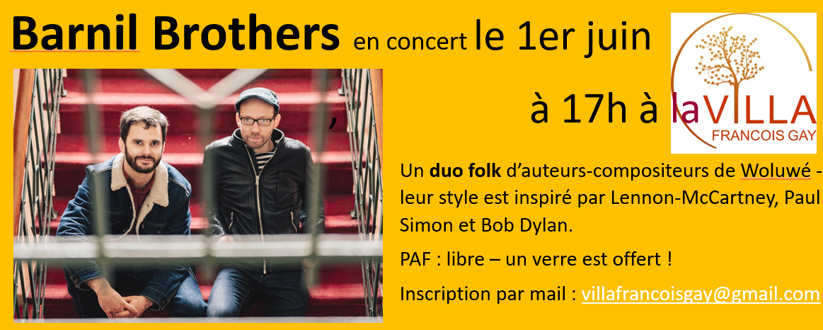 Lire la suite à propos de l’article Barnill Brothers en concert le dimanche 1er juin à 17h
