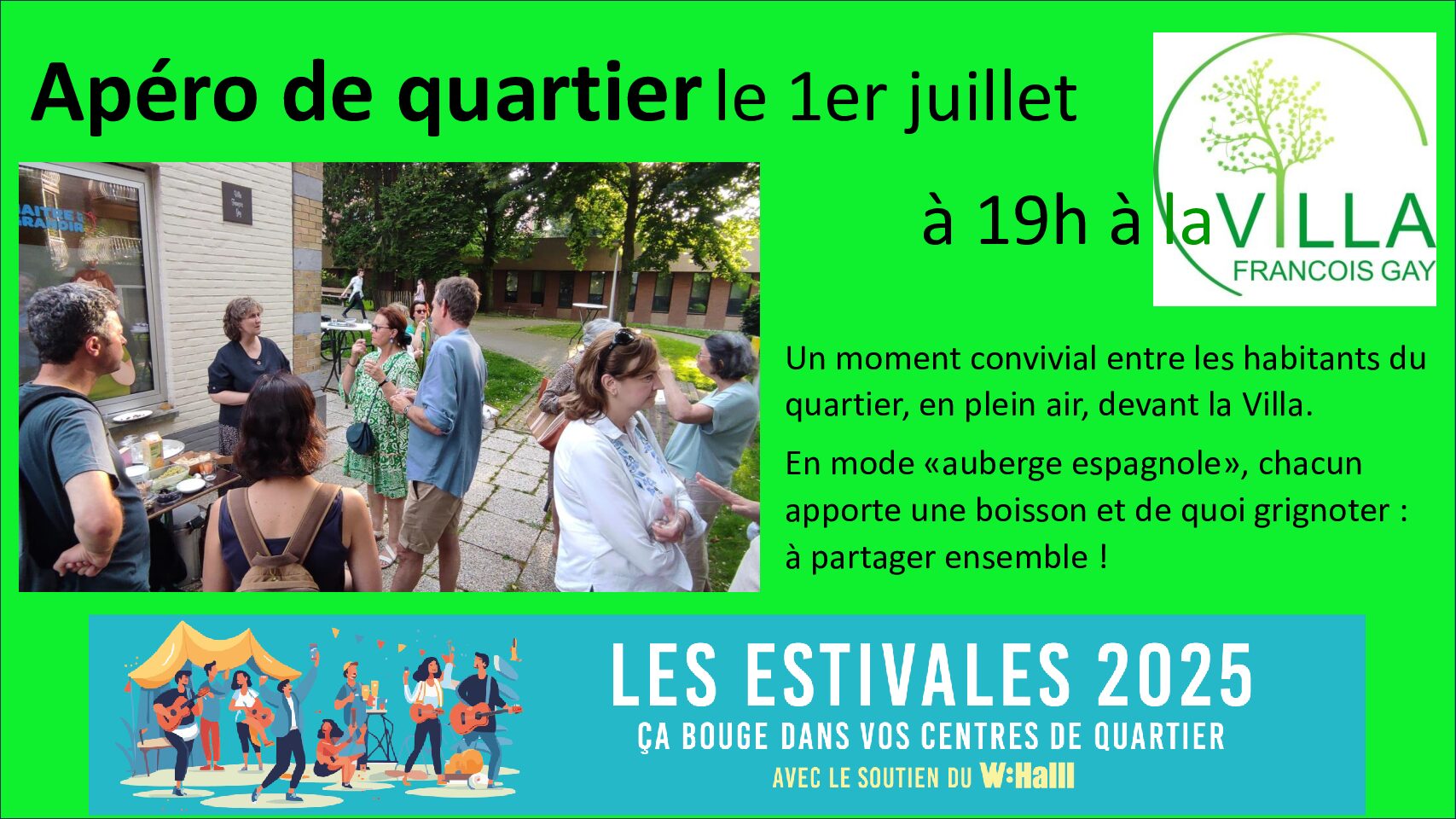 Lire la suite à propos de l’article Apéro de quartier : mardi 1er juillet à 19h
